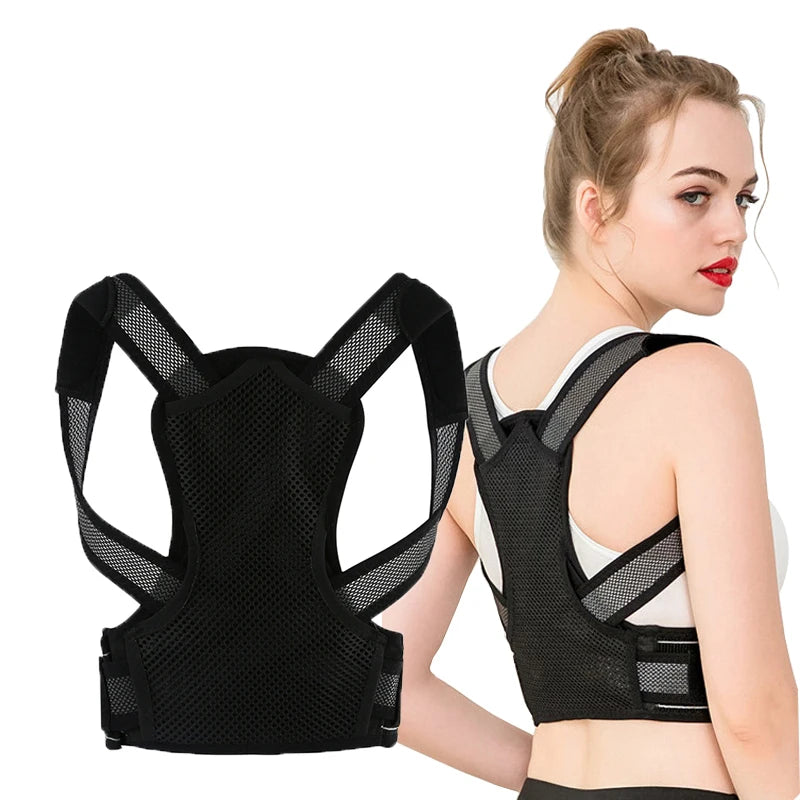 Shoulder Posture Adjustable Upper Back Brace Corrector.