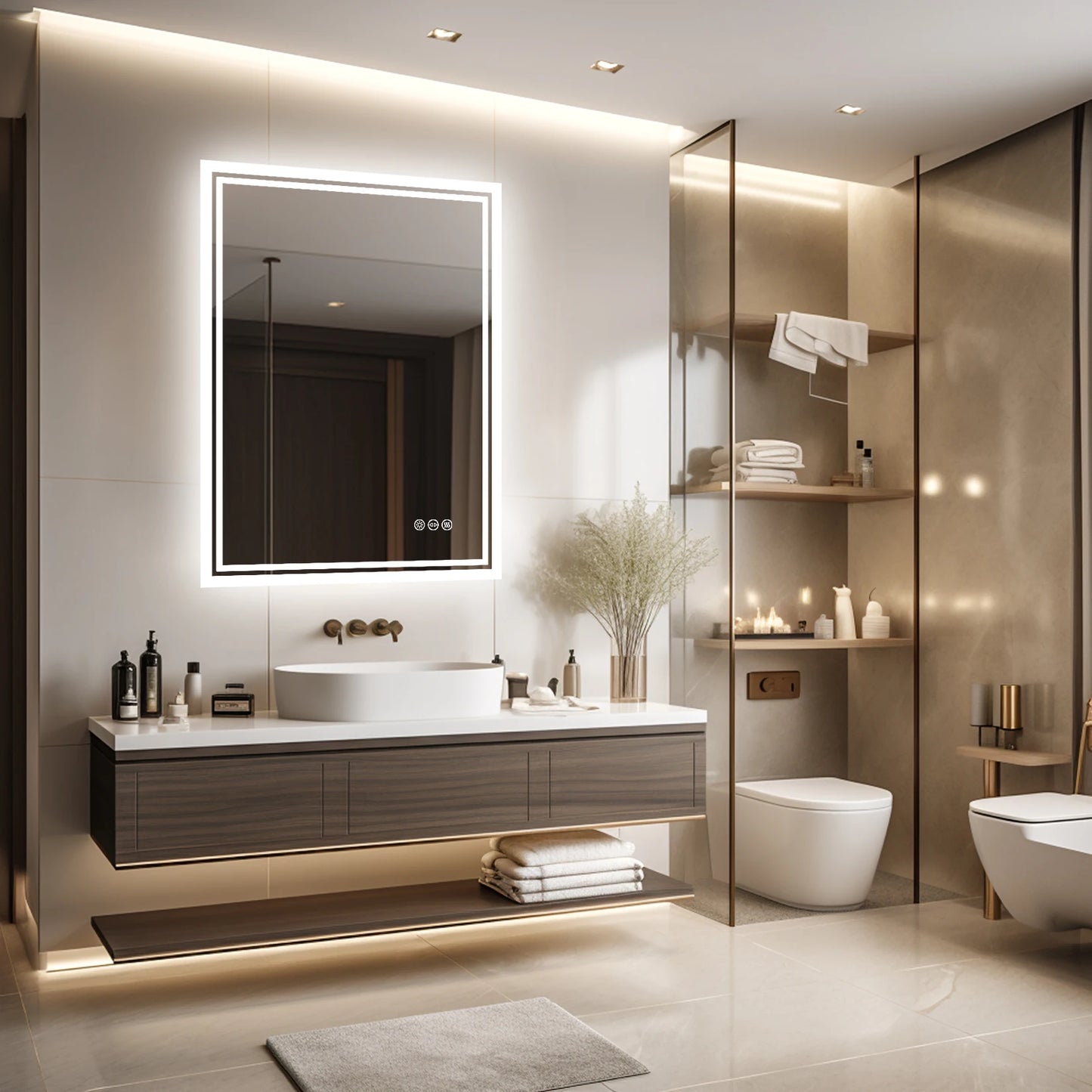 LED Backlit Bathroom Vanity Mirror.