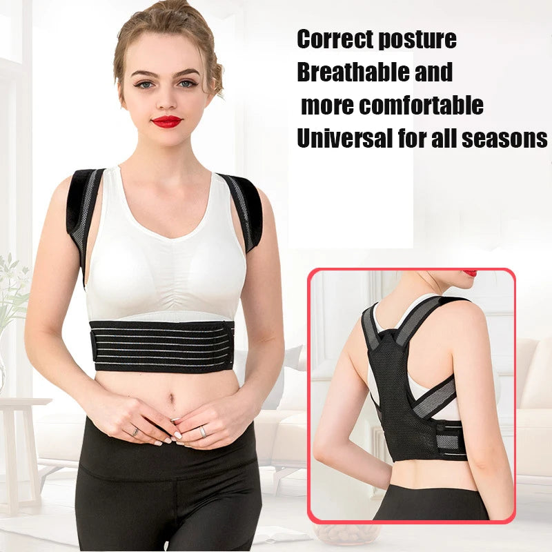 Shoulder Posture Adjustable Upper Back Brace Corrector.