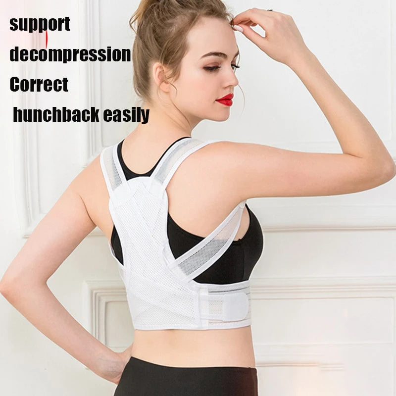 Shoulder Posture Adjustable Upper Back Brace Corrector.