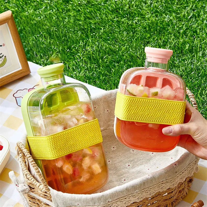 Silicone Ice Bottle Mold with Straw & Lid โ Freezer Ice Cup