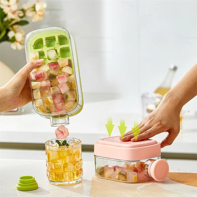 Silicone Ice Bottle Mold with Straw & Lid โ Freezer Ice Cup