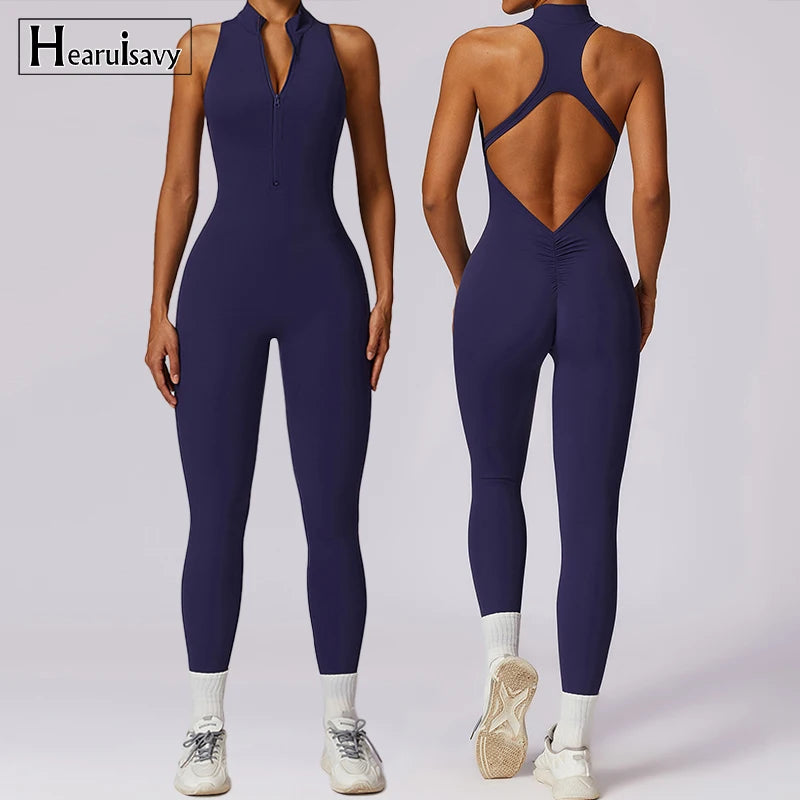 V Back One-piece Yoga Suit.