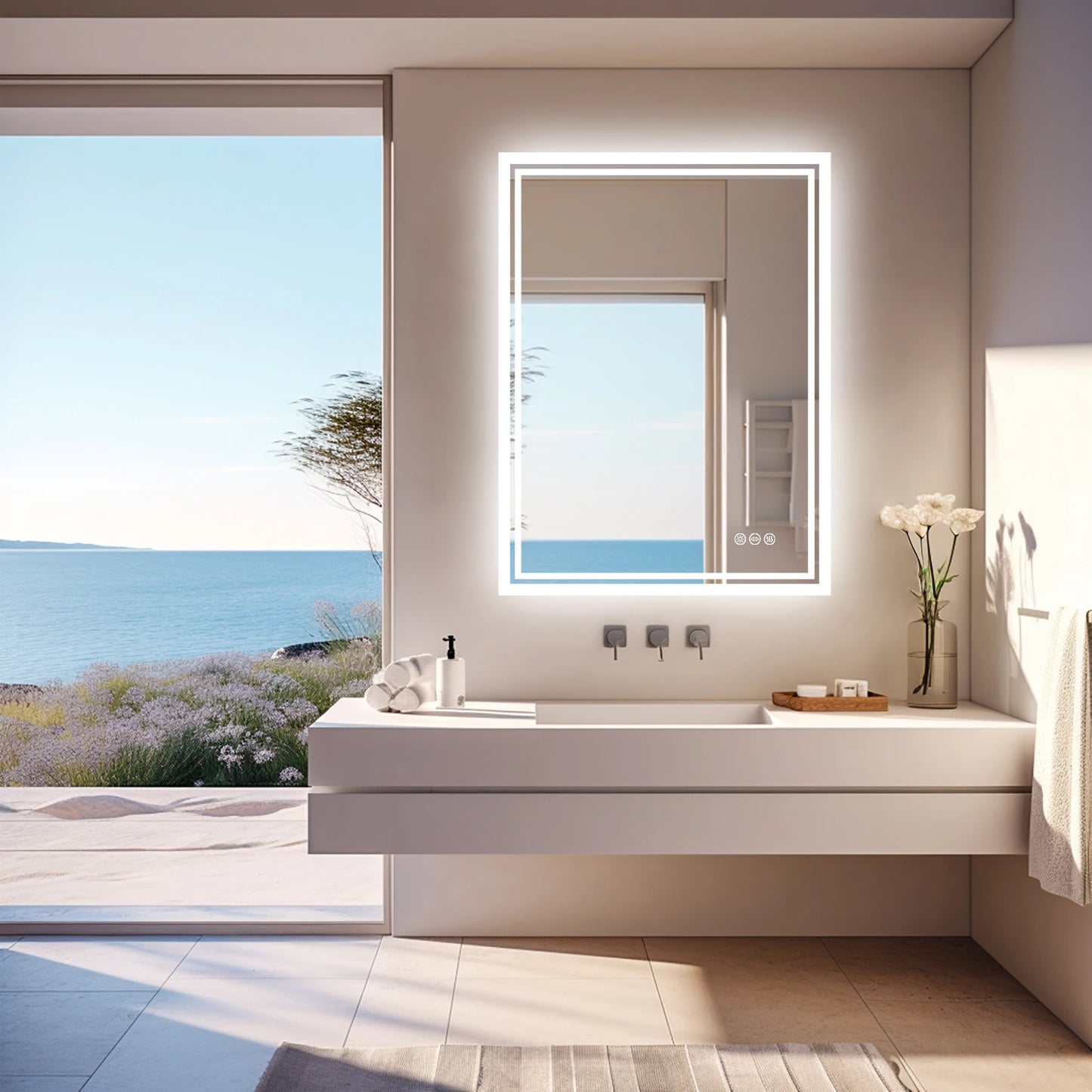 LED Backlit Bathroom Vanity Mirror.