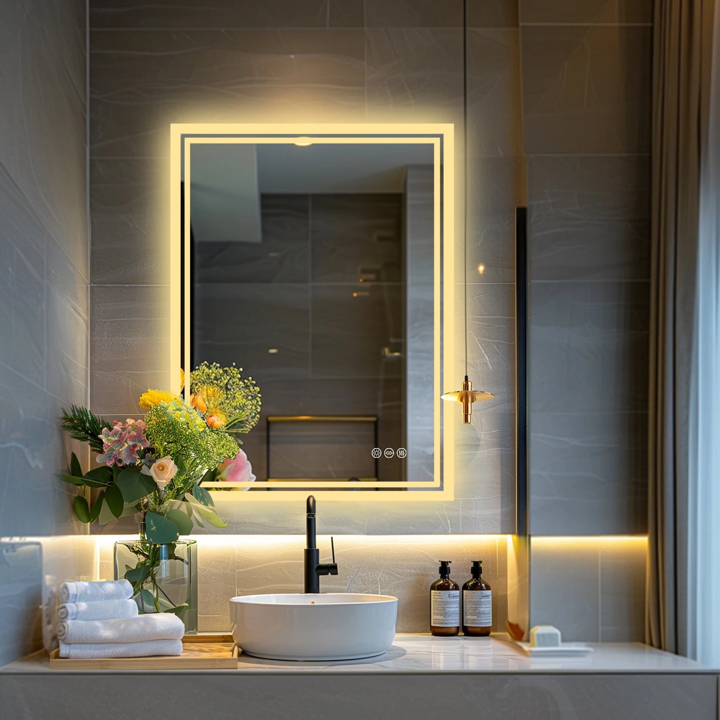 LED Backlit Bathroom Vanity Mirror.