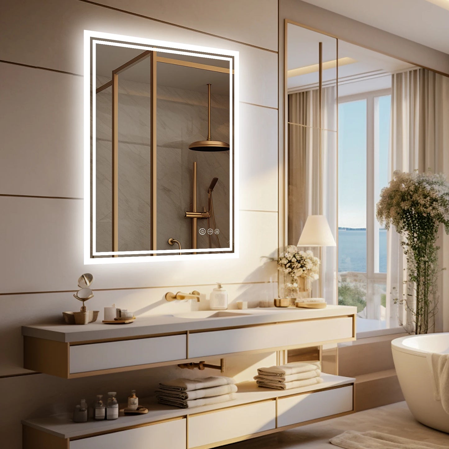 LED Backlit Bathroom Vanity Mirror.