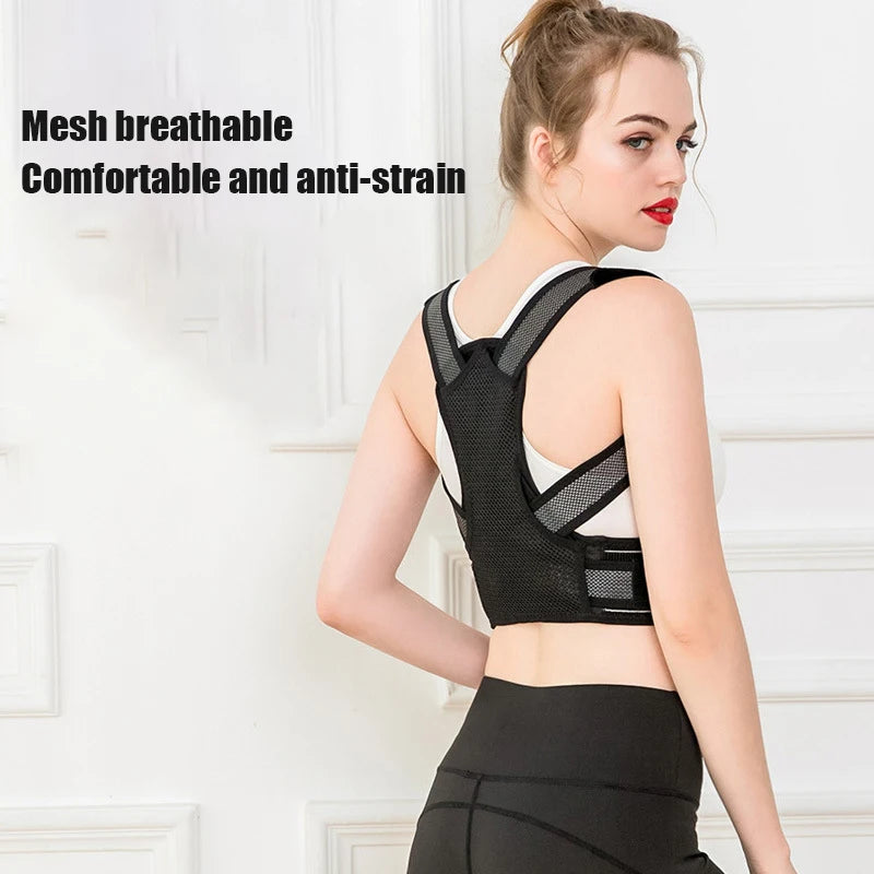 Shoulder Posture Adjustable Upper Back Brace Corrector.