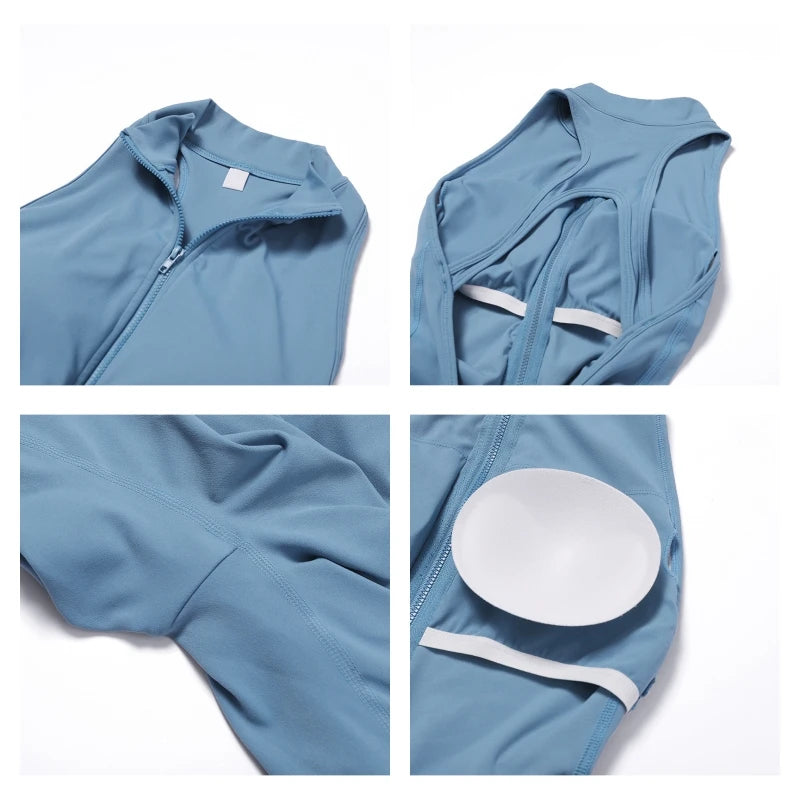 V Back One-piece Yoga Suit.