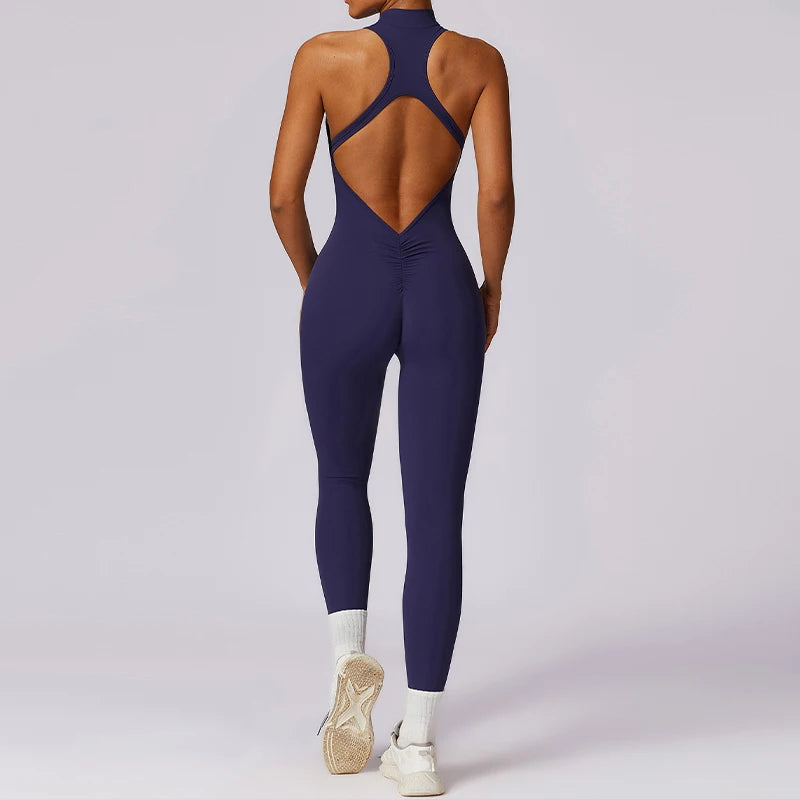 V Back One-piece Yoga Suit.