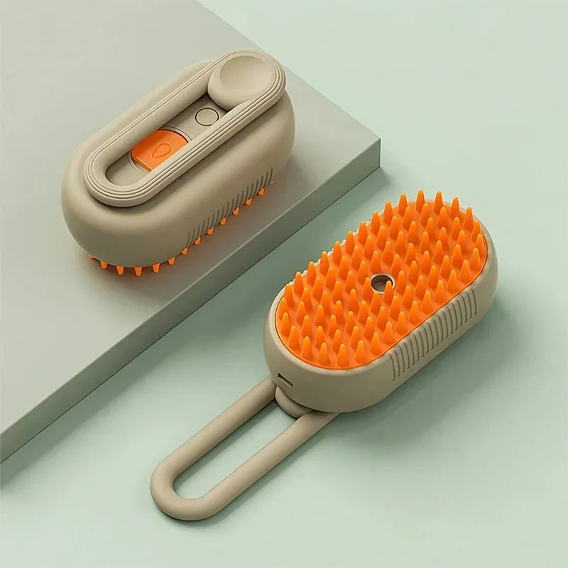 Electric Pet Cleaning Brush with Steam Spray.