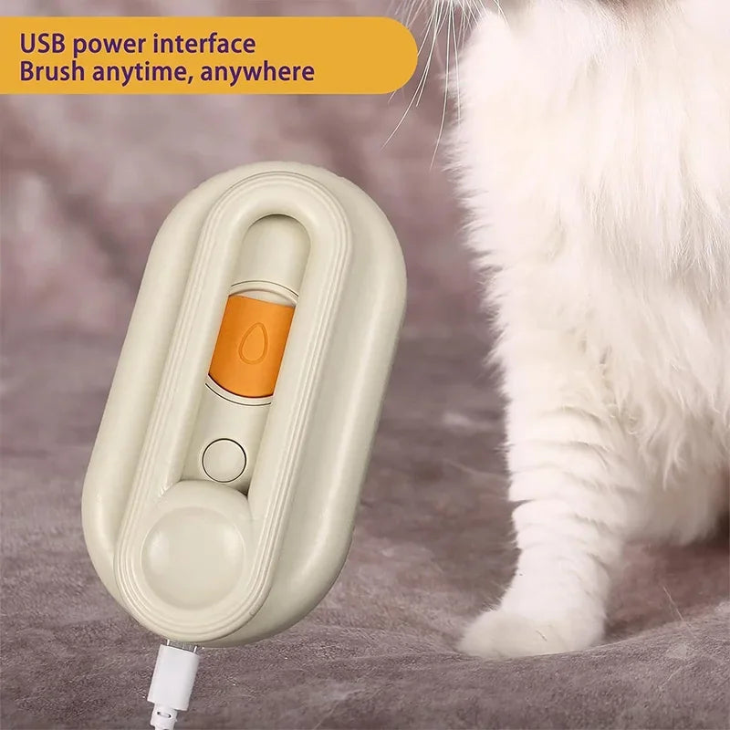 Electric Pet Cleaning Brush with Steam Spray.