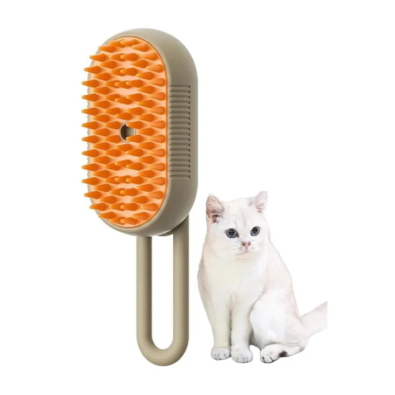Electric Pet Cleaning Brush with Steam Spray.