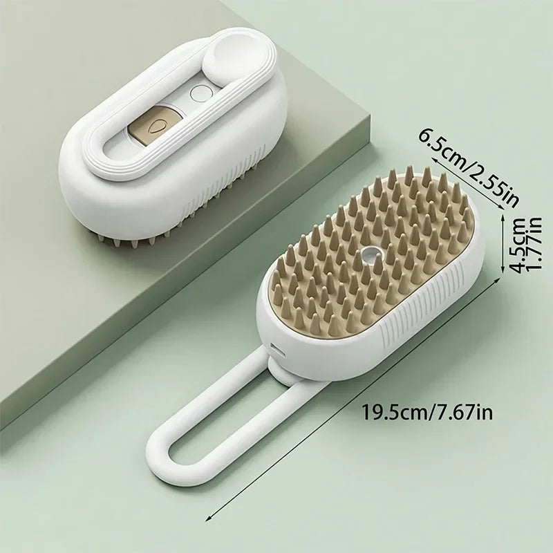Electric Pet Cleaning Brush with Steam Spray.