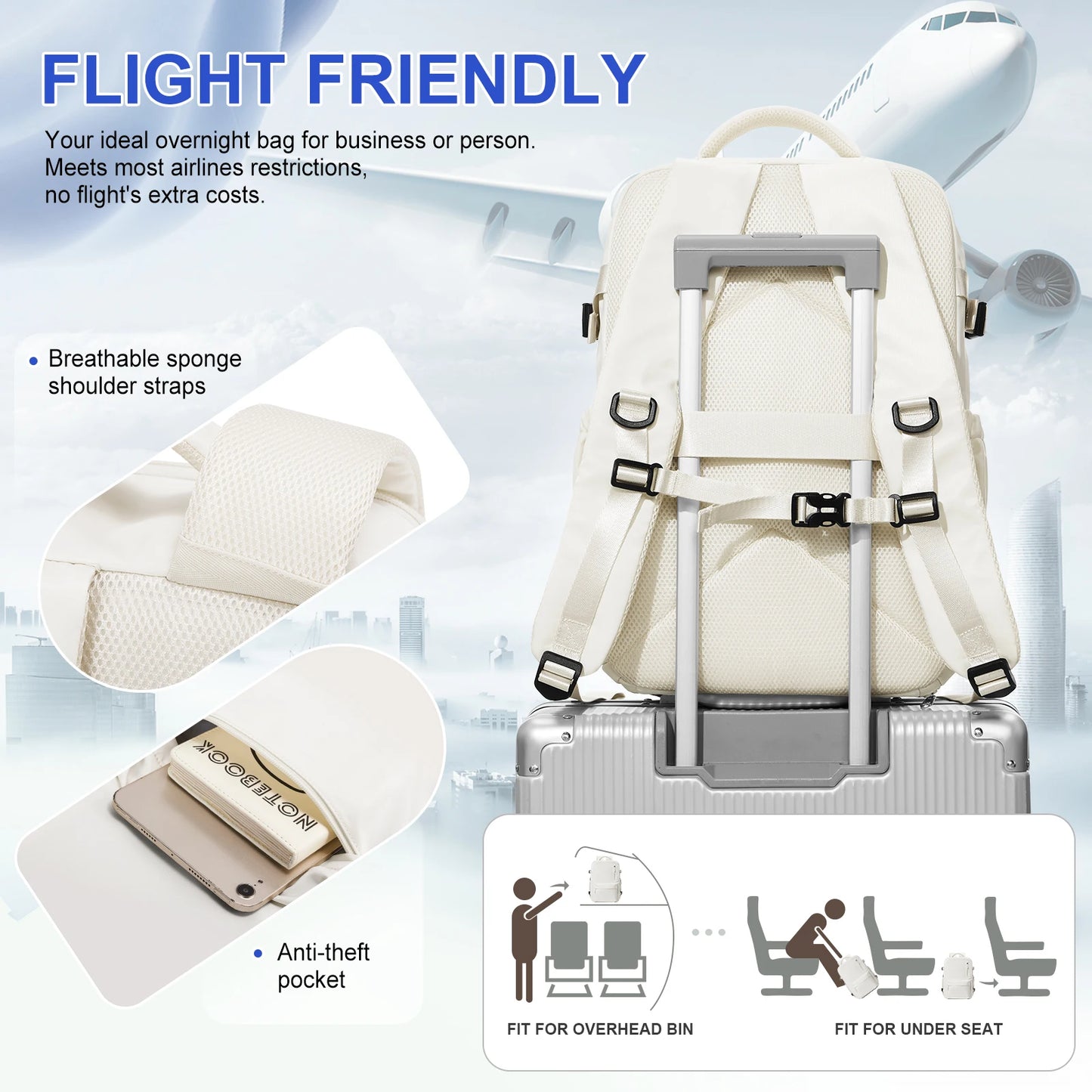 Unisex Travel Backpack.